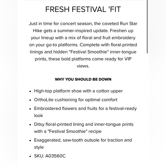 Converse All Star Run Star Hike Platform Festival Fruits Sneakers - Picture 2 of 11